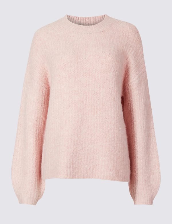 M&S // Cosy Round Neck Jumper – Pink – Never Knowingly Concise